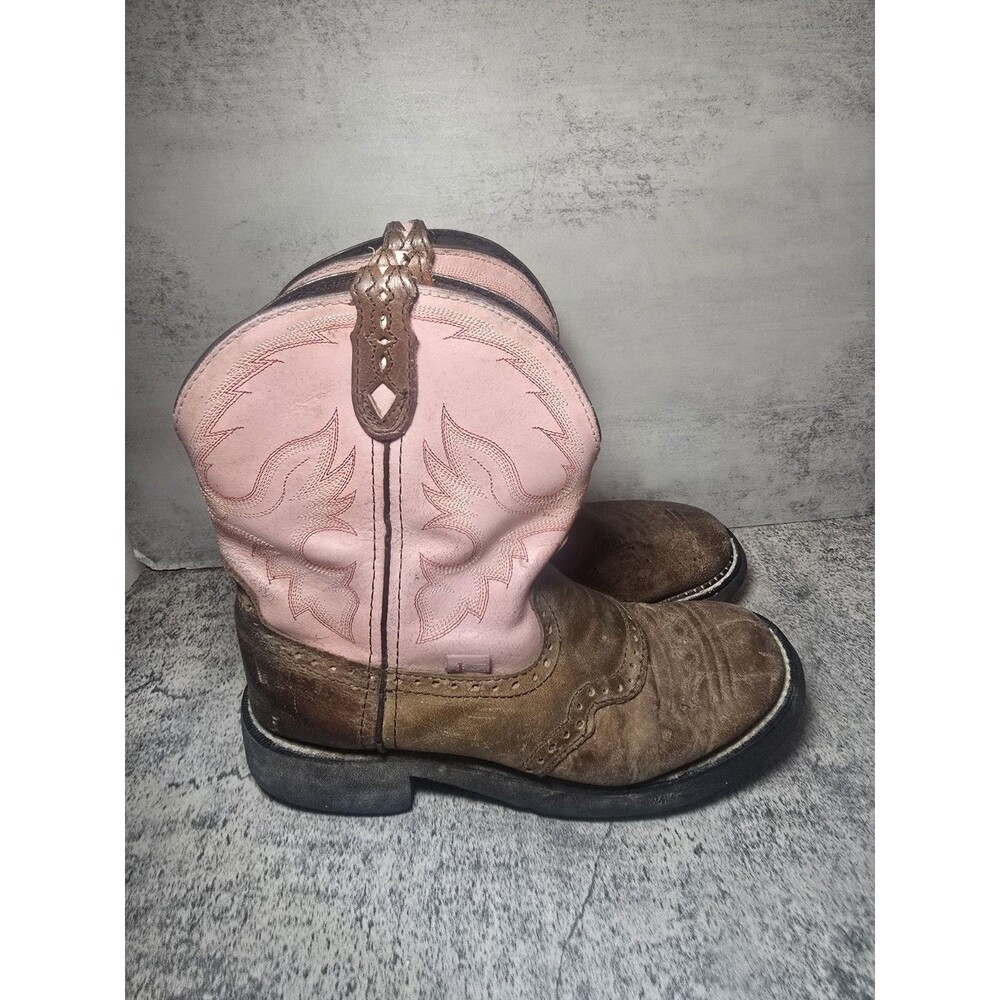 Justin Boots Gypsy Women's Sz 8.5 B Western Cowboy Cowgirl L9901 Pink & Brown